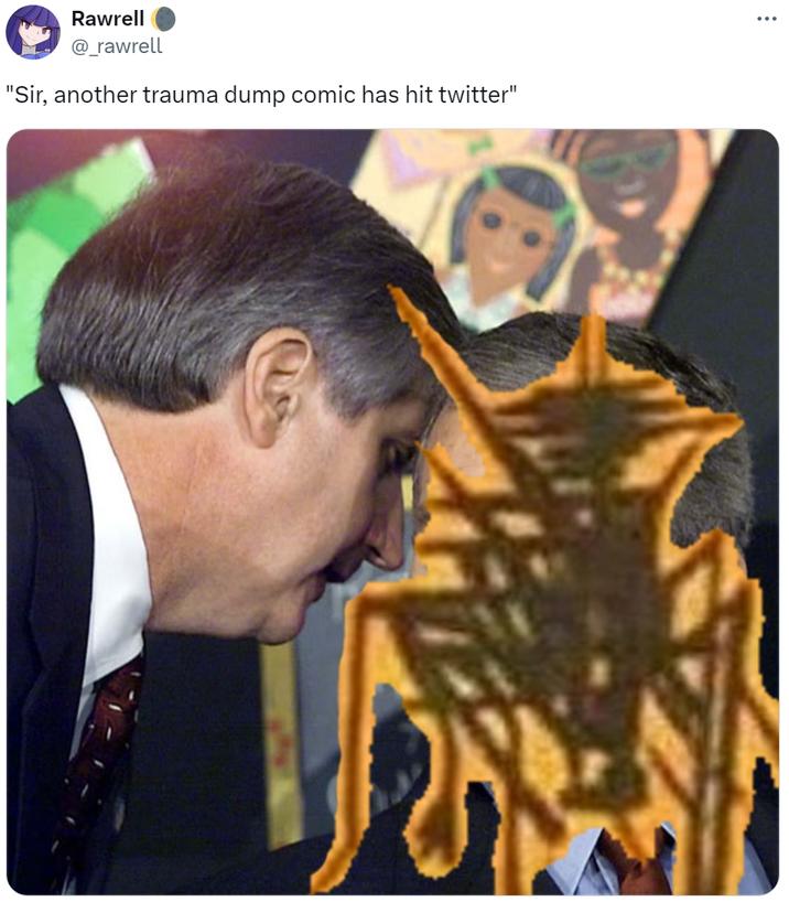"Sir, another trauma dump comic has hit twitter" Rawrell _rawrell "Sir, another trauma dump comic has hit twitter"