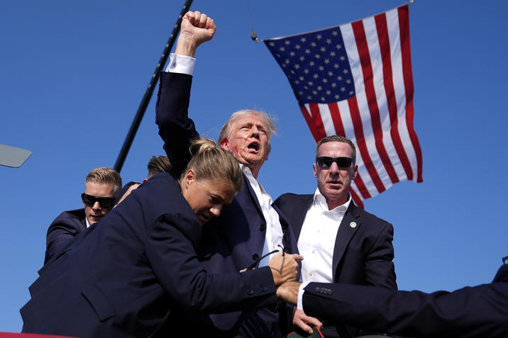Donald Trump Raised Fist Photograph 0000