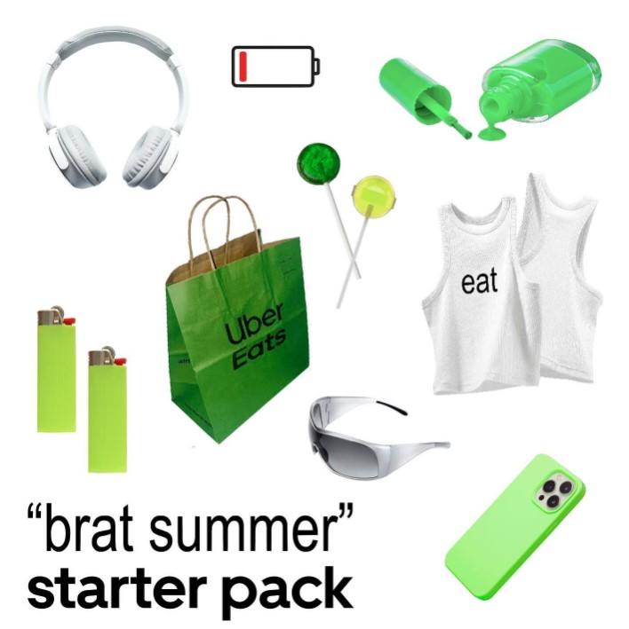 Brat Summer Starter Pack Uber Eats "brat summer" starter pack eat