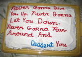 Rickrolled birthday cake Rickrolled birthday cake