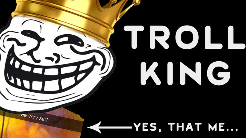 Trolling / Troll Troll / trolling slang depicting an image of the trollface meme.