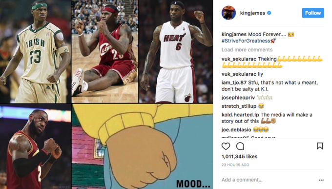 Compilation kingjames # Follow kingjames Mood Forever #Strive ForGreatnessay Load more comments vuk_sekularac ThekingLLLLLKL0 NERT 13 2 vuk_sekularac lly am_tjo.87 Stfu, that's not what u meant, don't be salty at K.l josephleopriv stretch_stillup kold.hearted.lp The media will make a story out of this S joe.deblasio 1,011,345 likes 23 HOURS AGO Add a comment...